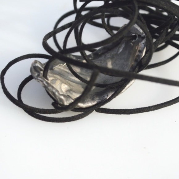 Antique Silver Yoga Boho Tie Wrap Cuff Bracelet - Picture 5 of 6